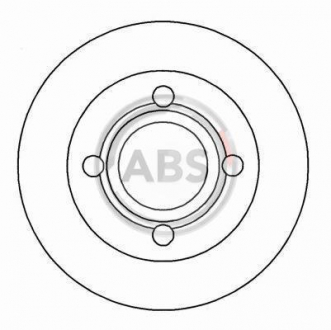 Тормозной диск задн. Audi 100 (82-91) A.B.S 16068 (фото 1)