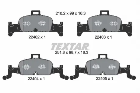 Колодки тормозные TEXTAR 2240201