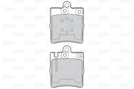 Тормозные колодки дисковые MERCEDES C-Class / CLC / CLK / E-Class / SLF "1,8-4,3" F "95-11 Valeo 302028 (фото 1)