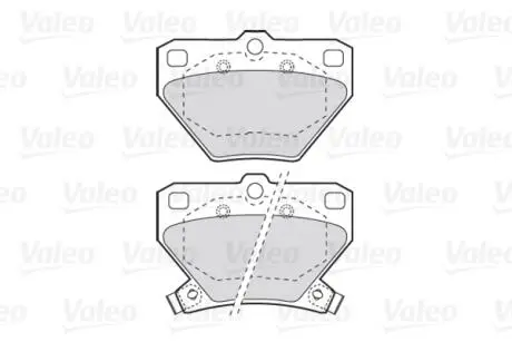 Тормозные колодки дисковые TOYOTA Celica / Corolla / Prius / Yaris &quot;1,0-2,0&quot; R &quot;99-09 Valeo 301577 (фото 1)