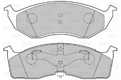 Тормозные колодки дисковые CHRYSLER Vision / Voyager "2,0-3,8" F "93-01 Valeo 301556
