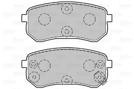 Гальмівні колодки дискові HYUNDAI / KIA i10 / Picanto "1,0-1,2" R "04-17 Valeo 301706