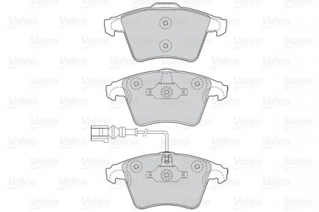 Тормозные колодки дисковые VW Multivan / Transporter "1,9-3,2" F "03 >> Valeo 302041 (фото 1)