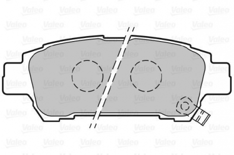 Тормозные колодки дисковые YOYOTA Avensis / Previa "2,0-2,4" R "00-09 Valeo 301542 (фото 1)