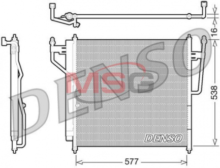 Конденсатор кондиционера INFINITI / NISSAN QX56 / Armada / Titan "03-08 DENSO DCN46017