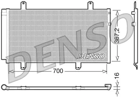 Конденсатор кондиционера TOYOTA / LEXUS Camry / Avalon / Venza / ES DENSO DCN51004
