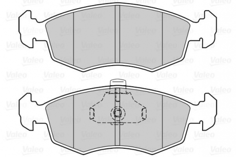 Тормозные колодки дисковые FIAT Doblo "1,2-1,9" F "01 >> Valeo 302023 (фото 1)