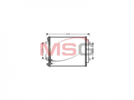 Конденсатор кондиционера VW CC / Passat "1,4-3,6" 05-16 DENSO DCN32012