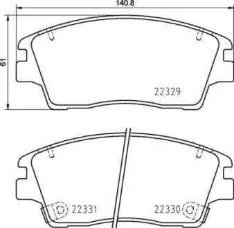 Комплект тормозных колодок с 4 шт. дисков BREMBO P30096