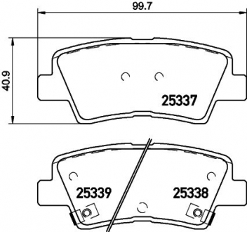 Комплект тормозных колодок с 4 шт. дисков BREMBO P30101 (фото 1)
