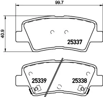 Комплект гальмівніх колодок з 4 шт. дисків BREMBO P30101