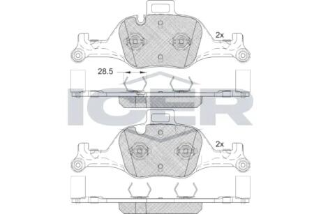 Гальмівні колодки ICER 182291