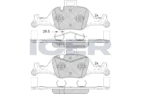 Гальмівні колодки ICER 182291
