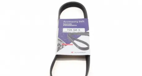 Фото 1 - ремень генератора HUTCHINSON 705 SK 5 Ремень генератора HUTCHINSON 705 SK 5 (фото 1)