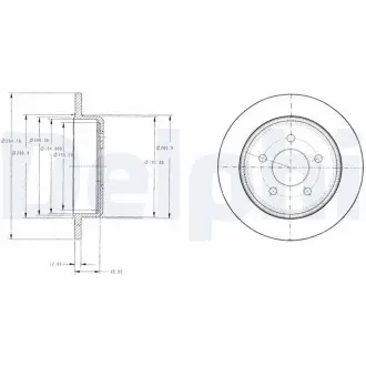 Тормозной диск Delphi BG3595