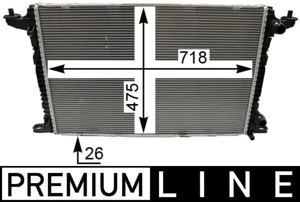 Радіатор Mahle 718 mm AUDI A4 / A5 / Q5 \ '\' 1.4-2.0 \ '\' 15 >> MAHLE KNECHT CR2179000P (фото 1)