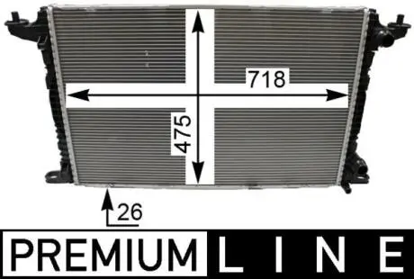 Радіатор Mahle 718 mm AUDI A4 / A5 / Q5 \ '\' 1.4-2.0 \ '\' 15 >> MAHLE KNECHT CR2179000P