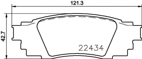 Колодки тормозные дисковые задние TOYOTA CAMRY (_V7_) (17-), RAV 4 V (_A5_) (18-), C-HR (_X1_) (16-) NISSHINBO NP1112 (фото 1)