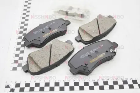 Колодки тормозные дисковые передние Hyundai Accent, i20, Elantra / Kia Rio III 1.4, 1.6, 1.8 (11-) NISSHINBO NP6015