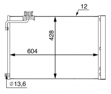 Радиатор кондиционера MAHLE KNECHT AC 51 000S