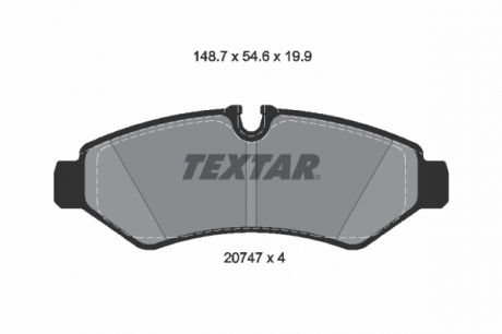 Колодки тормозные TEXTAR 2074701 (фото 1)