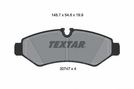 Гальмівні колодки TEXTAR 2074701