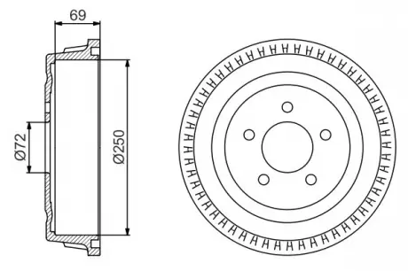 Гальмівний барабан BOSCH 0986477185