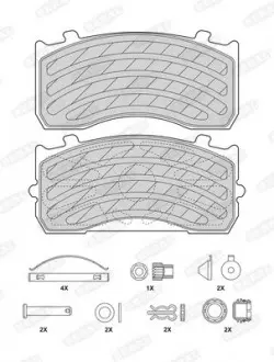 Тормозные колодки, дисковые BERAL BCV29183TK