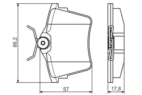 Колодки тормозные дисковые BOSCH 0986495090 (фото 1)