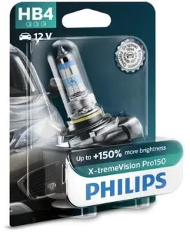 Автолампа X-tremeVision Pro150 HB4 P22d 51 W прозрачно-голубая PHILIPS 9006XVPB1