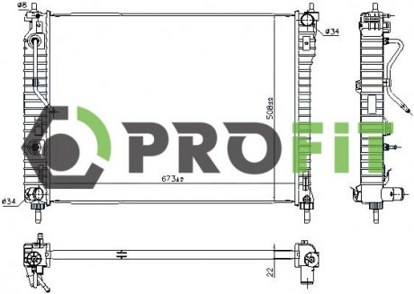 Радиатор охлаждения PROFIT 1740-0393