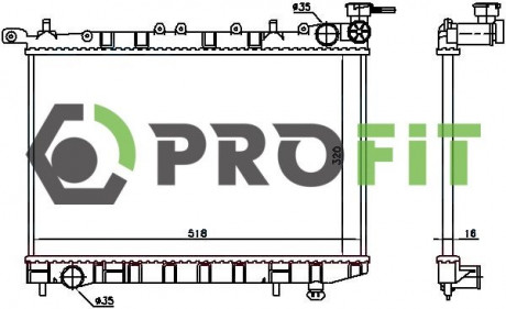 Радиатор охлаждения PROFIT 1740-0271