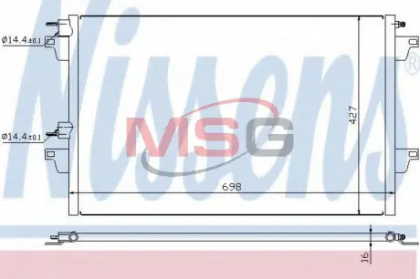 Конденсер кондиционера NISSENS 94627