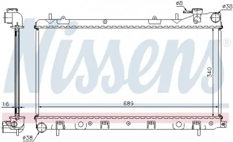Радиатор охлаждения NISSENS 67704A