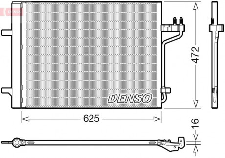 Конденсер кондиционера DENSO DCN10047