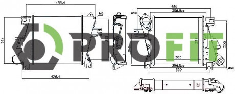 Радиатор наддува PROFIT 1780-0148
