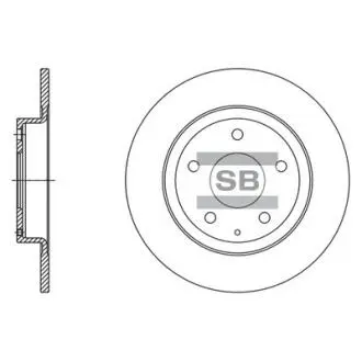Диск гальмівний Hi-Q (SANGSIN) SD4423