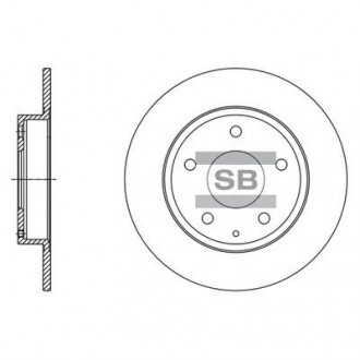 Диск гальмівний Hi-Q (SANGSIN) SD4422