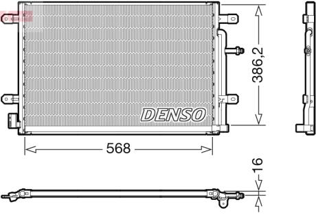 Радіатор кондиціонера AUDI A4 (8EC, B7) 04-08, A4 (8K2, B8) 08-15, A4 Avant (8ED, B7) 04-08 DENSO DCN02038 (фото 1)