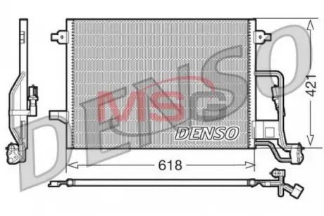 Радиатор кондиционера SKODA SUPERB (3U4) 01-08, VW PASSAT (3B2) 96-00, PASSAT (3B3) 00-05 DENSO DCN32018