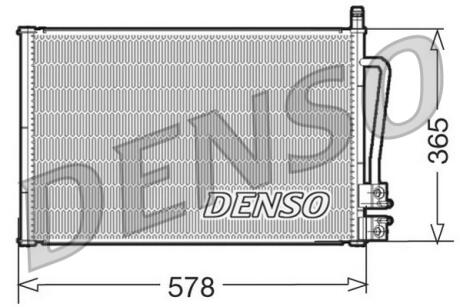 Радіатор кондиціонера FORD FIESTA V (JH_, JD_) 01-, FIESTA Van 03-, FUSION (JU_) 02- DENSO DCN10008
