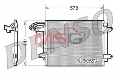 Радіатор кондиціонера VW CADDY III універсал (2KB, 2KJ, 2CB, 2CJ) 04-15 DENSO DCN32030