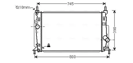 MZ 3 2.2 CiTD 01 Радіатор 670 * 365 * 25 [OE R2AH-15-20Y] AVA COOLING MZ 2246