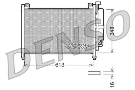 Радіатор кондиціонера MAZDA 2 (DE) 07- DENSO DCN44002