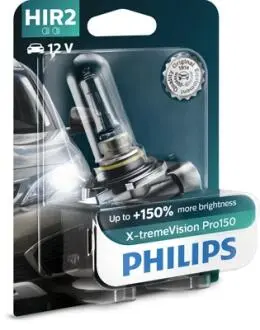 Автолампа X-tremeVision Pro150 HIR2 PX22d 55 W прозрачная PHILIPS 9012XVPB1
