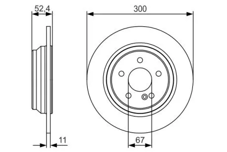 Тормозной диск BOSCH 0986479S33 (фото 1)