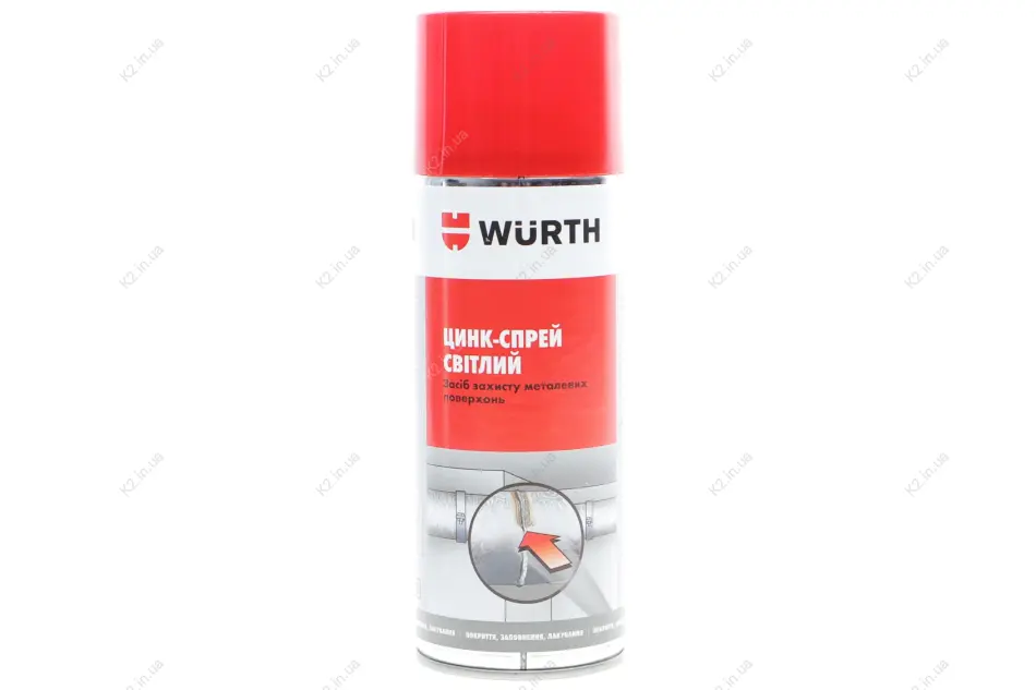 Цинк-спрей світлий, 400мл {арт. } Wurth 0893113114 (фото 1)