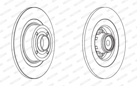 Гальмівний диск з підшіпніком FERODO DDF15701