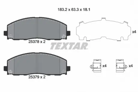 Тормозные колодки дисковые TEXTAR 2537801