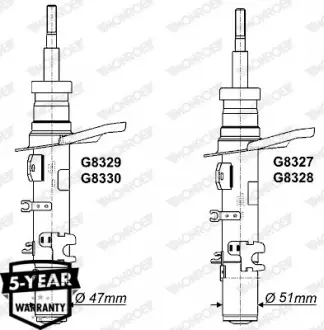 Амортизатор передний MONROE G8327